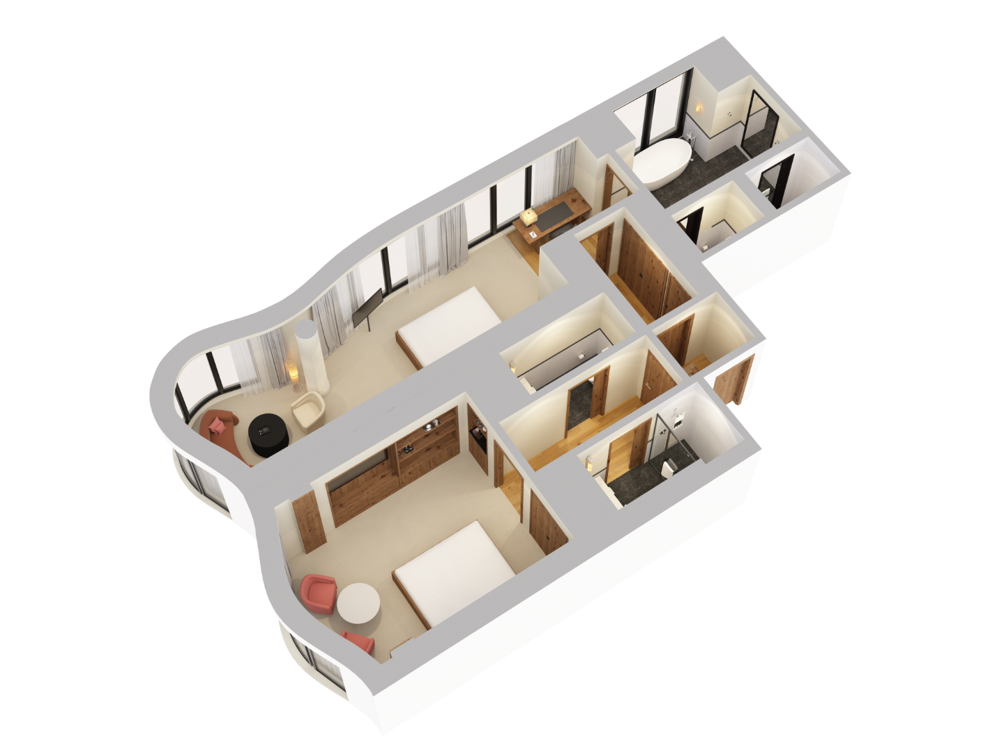 The image of Skyline Two Bedroom Corner Studio Suite