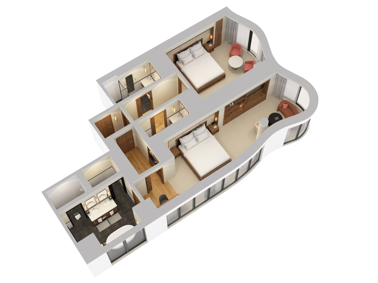 The image of Skyline Two Bedroom Corner Studio Suite